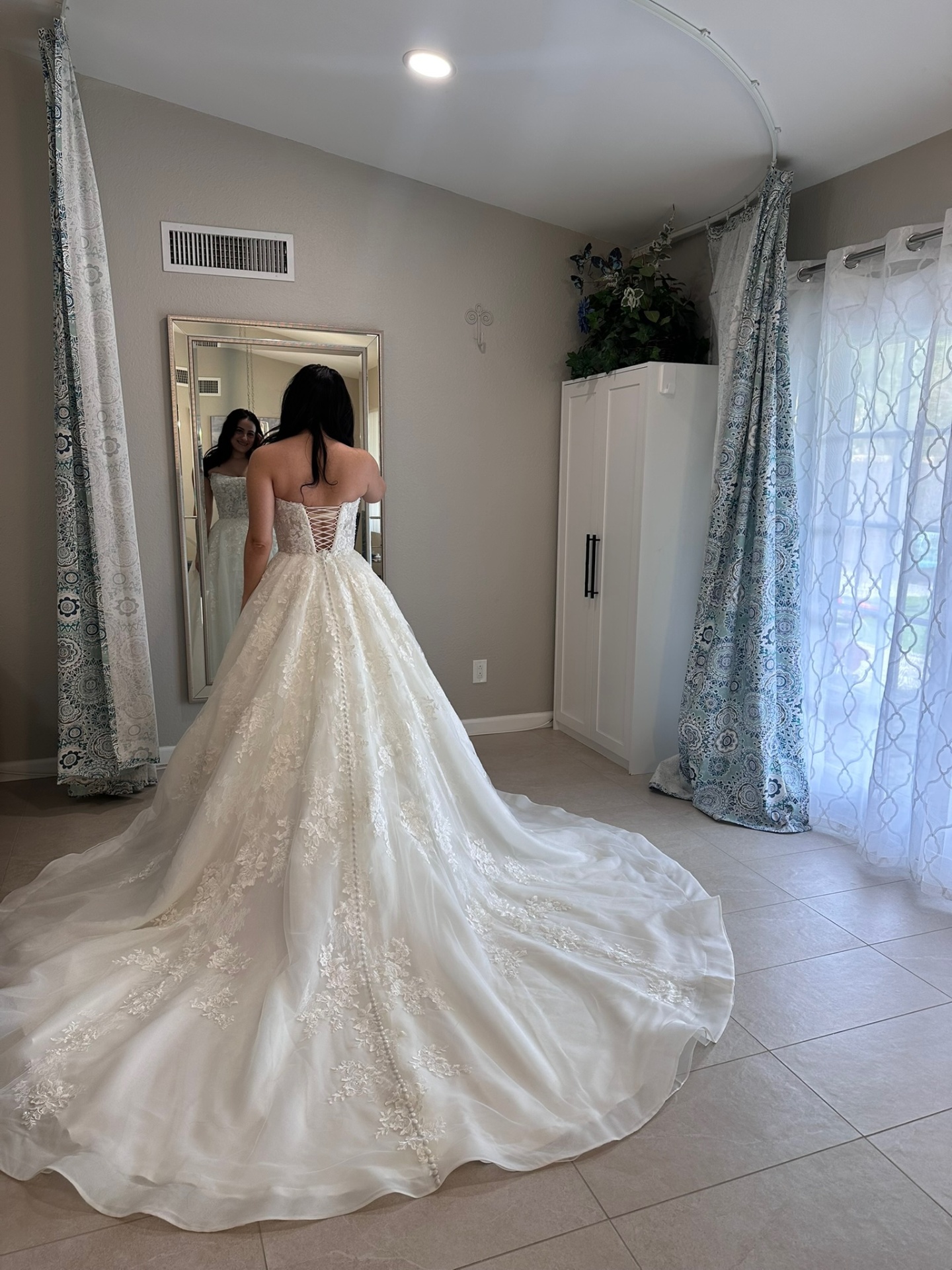 bridesmaid dress alterations denver Elena's Bridal Draped Back Gown 